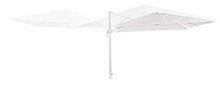 vizzoni Ombrellone Decentrato da Giardino in Alluminio 3x4m Alba Bianco