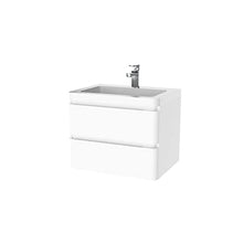 KZOAO, set di mobili da bagno, 5 pezzi, completamente premontati, bianco, con lavabo in ghisa minerale, mobiletto, specchio e 2 armadietti laterali