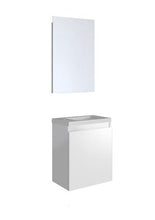 Allibert Mobili da Bagno Set Sottopensile 40 cm Lavabo Specchio Pre-assemblati senza Maniglie