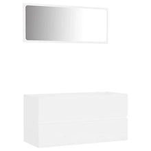vidaXL Set Mobili da Bagno 2 pz Grigio Lucido in Legno Multistrato
