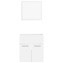 vidaXL Set Mobili da Bagno 2 pz Bianco in Legno Multistrato