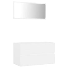 vidaXL Set Mobili da Bagno 2 pz Bianco in Truciolato