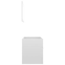 vidaXL Set Mobili da Bagno 2 pz Bianco Lucido in Truciolato