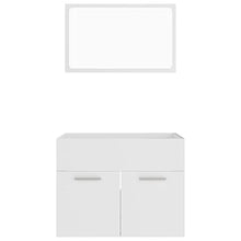 vidaXL Set Mobili da Bagno 2 pz Bianco in Truciolato