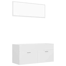 vidaXL Set Mobili da Bagno 2 pz Bianco in Truciolato
