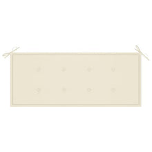 vidaXL Panca da Giardino con Cuscino Crema 240 cm in Massello di Teak