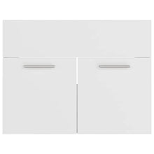vidaXL Set Mobili da Bagno 2 pz Bianco in Truciolato