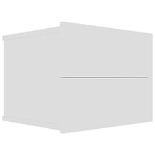 SKM Comodino Bianco 40x30x30 cm in Truciolato