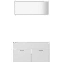 vidaXL Set Mobili da Bagno 2 pz Bianco in Truciolato