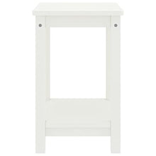vidaXL Comodino Bianco 35x30x47 cm in Legno Massello di Pino