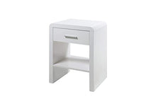 Amazon Brand - Movian Ritom - Comodino, 35 x 45 x 59 cm (Lu x La x A), bianco lucido