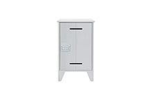 Woood Kluis-Comodino, Legno, Grigio Cemento, 63.5 x 37 x 35 cm