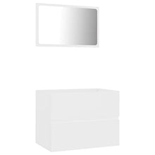 vidaXL Set Mobili da Bagno 2 pz Bianco in Truciolato
