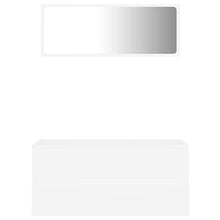 vidaXL Set Mobili da Bagno 2 pz Bianco in Truciolato
