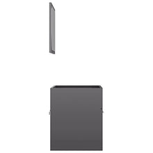 vidaXL Set Mobili da Bagno 2 pz Grigio Lucido in Truciolato