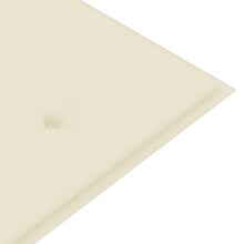 vidaXL Panca da Giardino con Cuscino Crema 175 cm in Legno di Teak