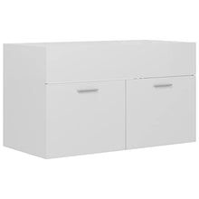 vidaXL Set Mobili da Bagno 2 pz Bianco Lucido in Truciolato