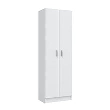Furniturefactor Kawai A3 Armadio Multiuso, 59 x 37 x 180 H, melamina, White, 180 x 59 x 37 cm