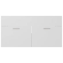 vidaXL Set Mobili da Bagno 2 pz Bianco in Truciolato