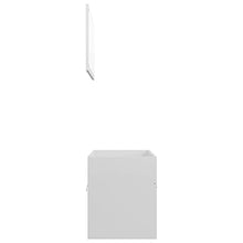 vidaXL Set Mobili da Bagno 2 pz Bianco Lucido in Truciolato