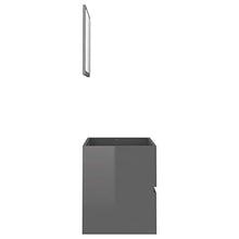 vidaXL Set Mobili da Bagno 2 pz Grigio in Truciolato