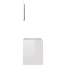 vidaXL Set Mobili da Bagno 2 pz Bianco Lucido in Truciolato