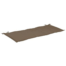 vidaXL Cuscino per Panca da Giardino Grigio Talpa 120x50x3 cm
