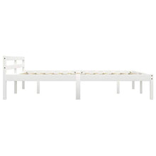 BIGTO - Struttura per letto in legno di pino massiccio, per camera da letto, stile A, 180 x 200 cm, colore: Bianco