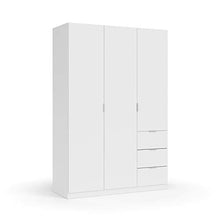 Dmora Armadio Guardaroba, 3 Ante + 3 cassetti, 135 x 200 x 52 cm