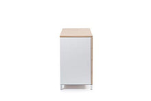 D.G.M. Srl Cassettiera comò Orizzontale Duo con 4 cassetti, Legno con Finitura in Rovere Naturale e Bianco, L.100 x P.45 x H.75 cm