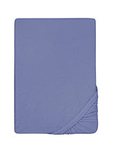 Biberna 0012344 Lenzuolo Frottee-Stretch (Altezza Materasso max. 22 cm) 1X 140X200 cm > 160X200 cm, Blu