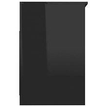 vidaXL Cassettiera Nero Lucido 40x50x76 cm in Legno Multistrato