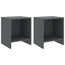 vidaXL Comodini 2 pz Grigio Scuro 35x30x40 cm in Pino Massello