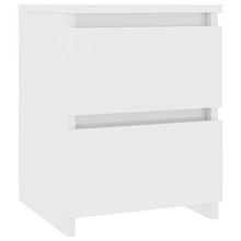 SKM Comodini 30x30x40 cm in Truciolato Minimalismo per Camera (Bianco Lucido, 2 PZ)