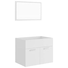 vidaXL Set Mobili da Bagno 2 pz Bianco in Truciolato