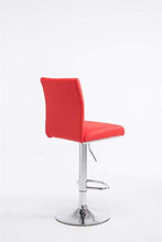 CLP Set 2 Sgabelli Cucina Moderni Köln Con Schienale E Poggiapiedi I Coppia Sgabelli Alti Imbottiti In Similpelle 60-80 CM, Colore:rosso