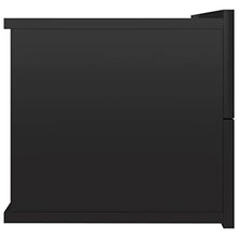 vidaXL Comodini Nero Lucido 2 pz 40x30x30 cm in Truciolato
