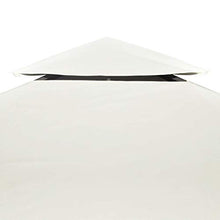 vidaXL Copertura Impermeabile Crema 3x4m Ricambio Tetto Gazebo Tenda Chiosco