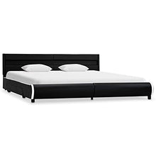 SKM Giroletto con LED Nero in Similpelle 180x200 cm (51.65kg)