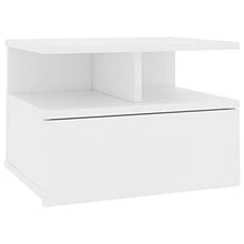 SKM Comodino Pensile Bianco 40x31x27 cm in Truciolato