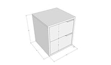 Cassettiera per interni con 2 cassetti e 2 cassetti per camera da letto, soggiorno, in legno
