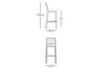 Set 4 Sgabelli Emi H75 SCAB (antracite)