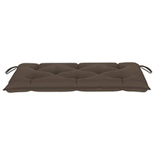 vidaXL Panca da Giardino e Cuscino Grigio Talpa 112 cm Massello Teak