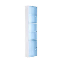 TATAY 4480000 Mobile da Bagno Verticale con 3 Porte plastica Blu Traslucido 22 x 10 x 90,5 cm