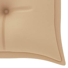 vidaXL Panca da Giardino con Cuscino Beige 150 cm Legno di Teak