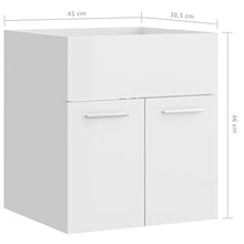 vidaXL Set Mobili da Bagno 2 pz Bianco Lucido in Truciolato