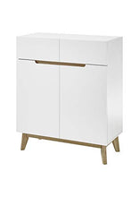 Möbel-Store24 M52242WE5 - Armadio in MDF impiallacciato, 85 cm, colore: Bianco opaco