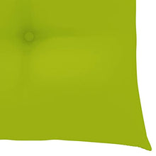 vidaXL Sedia a Dondolo con Cuscino Verde Brillante in Legno di Teak