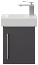 emotion Lavabo con mobiletto, Legno, Antracite Lucido, 38, 2 unità