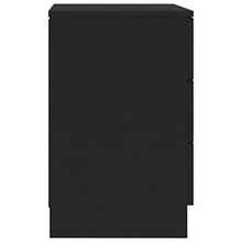 SKM Comodini 2 pz Nero 38x35x56 cm in Truciolato